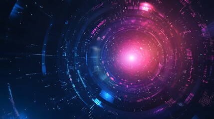 Abstract Geometric Background with Blue, Red and Orange Cubes