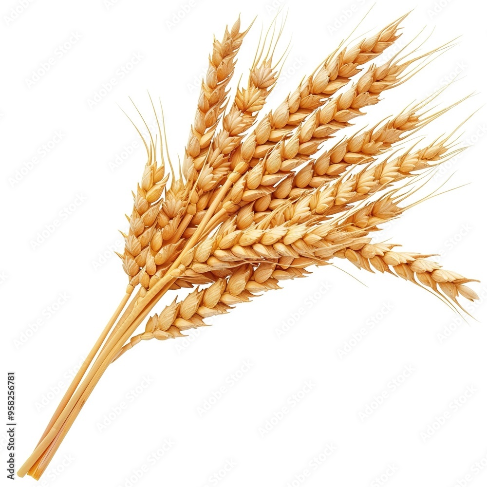 Wall mural an ear of wheat on a transparent background