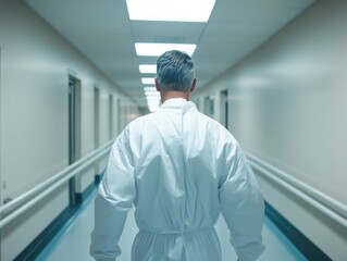 Fototapeta premium Healthcare Professional in Hospital Hallway