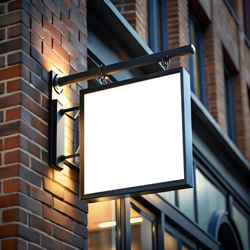 outdoor business sing billboard mockup - Generative AI