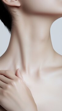 Close up of woman's neck