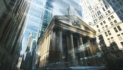 Fototapeta premium A Cityscape With a Focus on a Classic Building