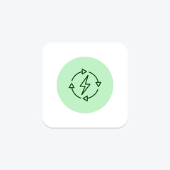 Renewable Energy line icon , vector, pixel perfect, illustrator file