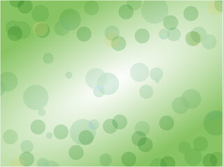 幻想的でメルヘンチックな水玉模様背景素材_ライトグリーン