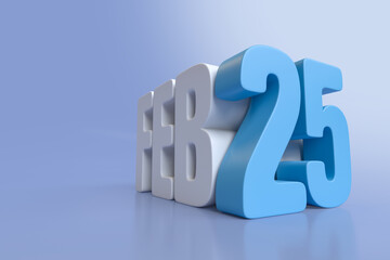 2025 Creative Design Concept. 3D Rendering