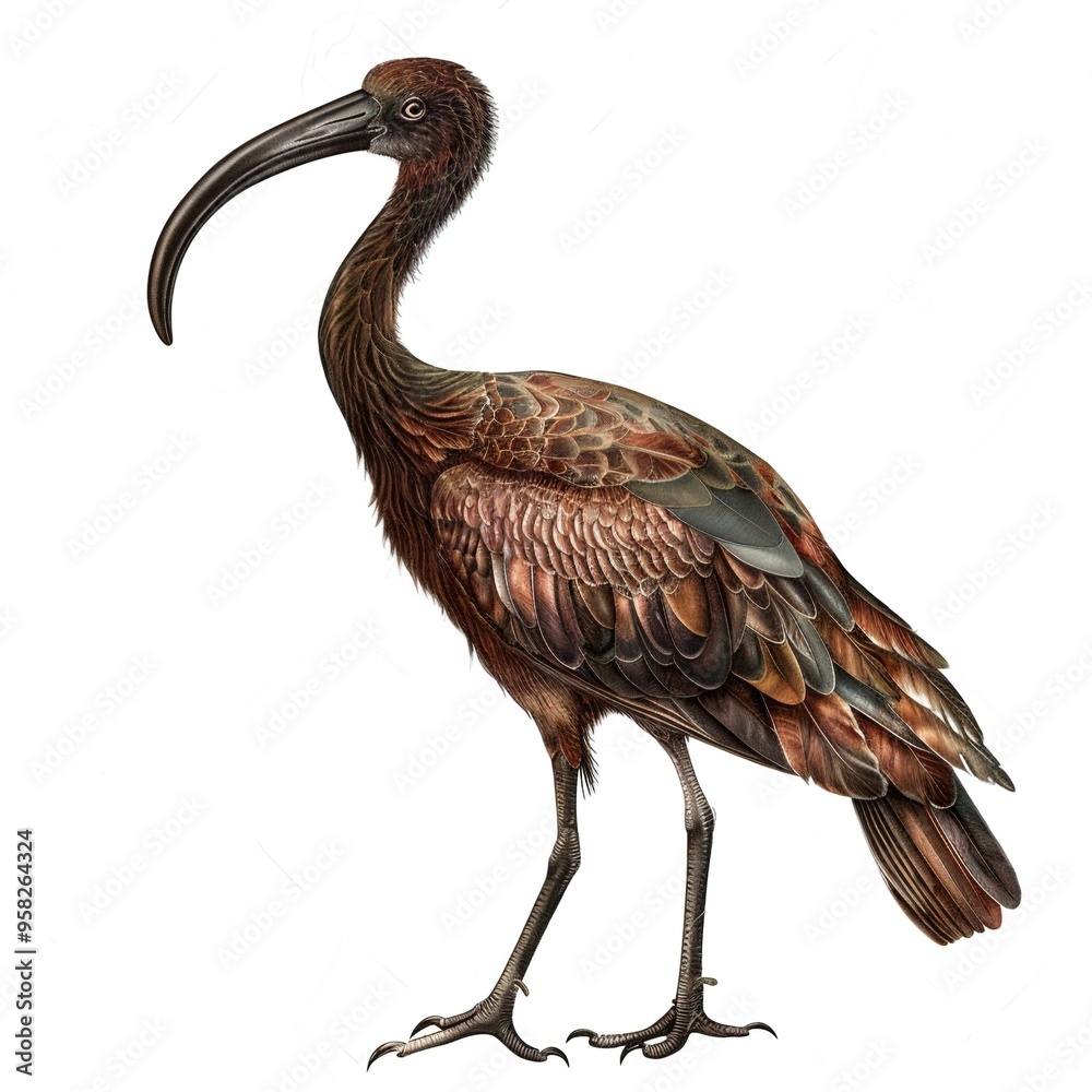 Sticker Ibis isolated on transparent background