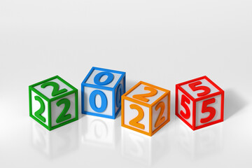 New Year 2025 Creative Design Concept - 3d Rendering