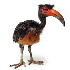 Fototapeta premium Madagascar's Avian Wonder The Flightless Bird isolated on white background