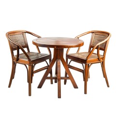 chairs and table isolated isolated on white 