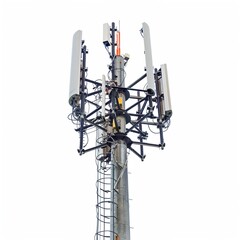 Communication tower telephone pole telecommunication of 4G and 5G cellular.