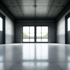 Obraz premium empty room with windows