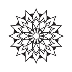 Round ornament frame or Circular pattern in the form of mandalas on a white background is composed of a large round for decoration as well as ethnic elements Arabic ornaments