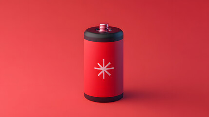 Modern 3d render of a straightforward battery icon, featuring a clean and minimalistic design.