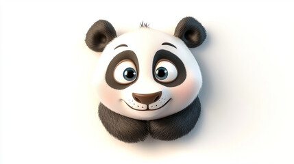 cute panda cartoon clipart on white background