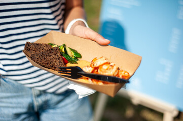 Summer street food festival outdoor