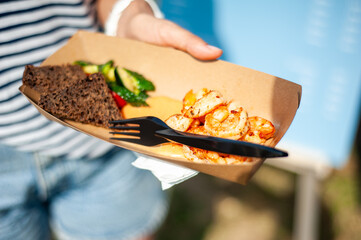 Summer street food festival outdoor