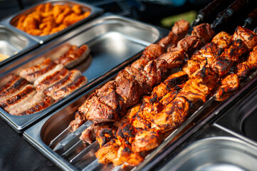 Summer street food festival outdoor