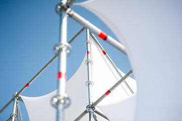 Metal frame stage structure on city festival