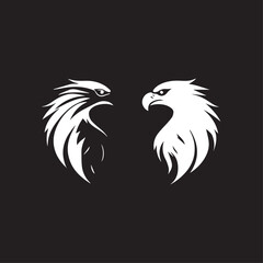 Obraz premium Eagle in cartoon, doodle style . Image for t-shirt, web, mobile apps and ui. Isolated 2d vector illustration in logo, icon, sketch style, Eps 10, black and white. AI Generative