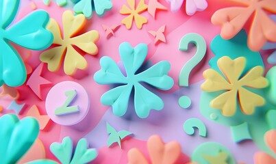 Seasonal sales background with percent discount pattern. 3D. 