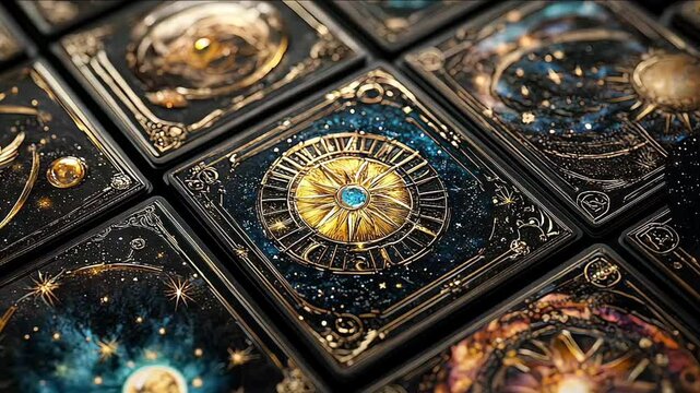 tarot cards in a psychic's office