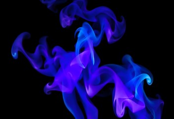 Fototapeta premium Swirling pink and purple smoke against a dark background