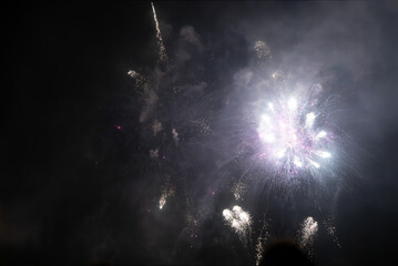 fireworks in the night sky