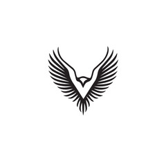 Naklejka premium Eagle in cartoon, doodle style . Image for t-shirt, web, mobile apps and ui. Isolated 2d vector illustration in logo, icon, sketch style, Eps 10, black and white. AI Generative