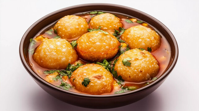Littli chokha bihari food isolated on white background 