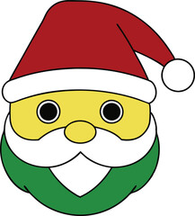 Minimalist Santa Claus face outline creating a subtle festive vibe
