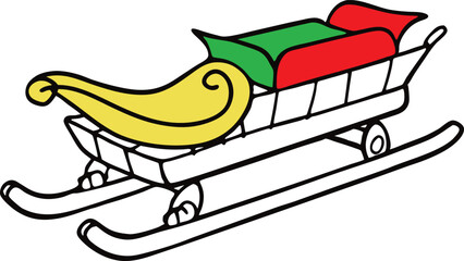 Timeless sledge design with strong wooden planks providing a dependable and fun winter experience
