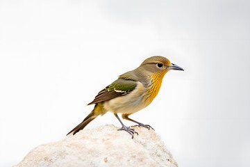 Fototapeta premium Crag chilia bird on white background, Ai Generated