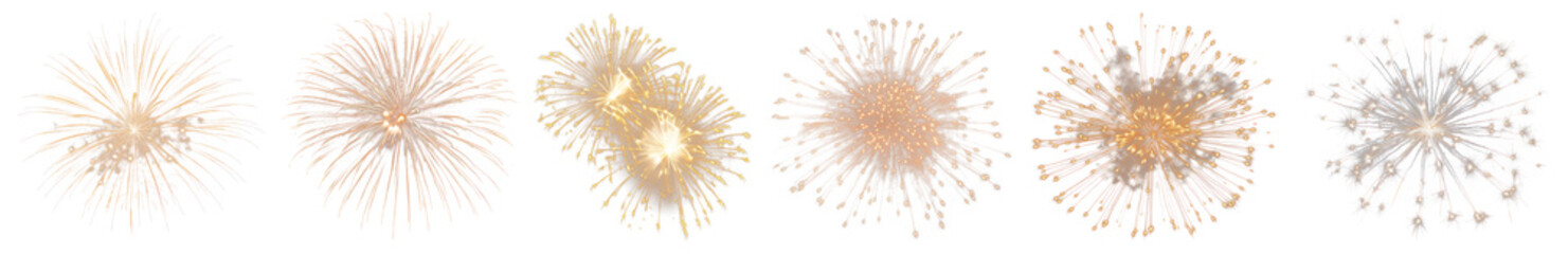 Obraz premium Celebration firework png cut out element set