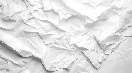 Fototapeta premium Abstract Crumpled White Paper Texture