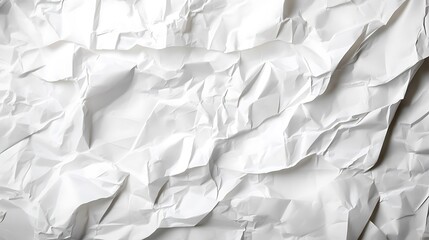 Obraz premium Abstract Crumpled White Paper Texture
