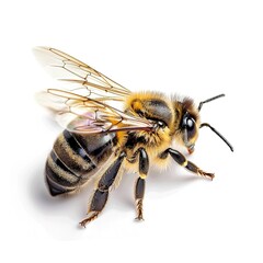 A bee, with intricate wings
