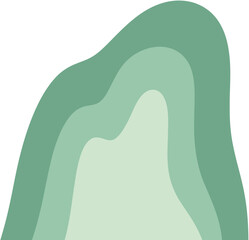 한국 전통 산 모양