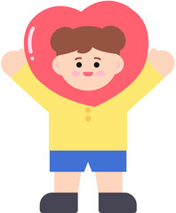 Fototapeta premium 하트 얼굴 도안