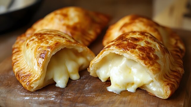 Cheese Filled Empanadas Crispy Exterior Oozing Cheese Interior Irresistible Latin American Snack