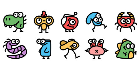 Cute Monster Doodle Small Icon