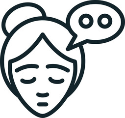 Simple yet powerful line art illustration representing the concept of mental health