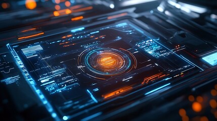 Obraz premium Futuristic Technology Interface