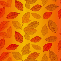 Red tone leaf background image, tile