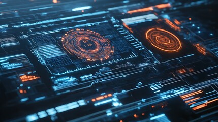 Obraz premium Futuristic Technology Interface