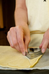 Process of making homemade cookies made by a special cookie cutter