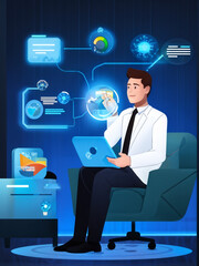 Smart Home Concept with AI and Digital Intelligence