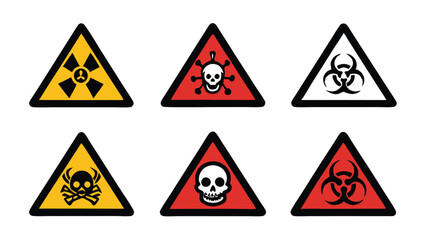 Obraz premium danger--warning-sign-icon-set--poison--toxic--bioh (14).eps