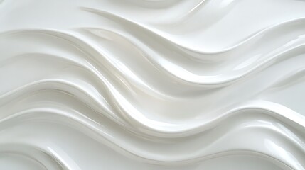 Abstract White Waves Background