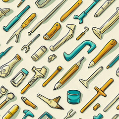 Naklejka premium Background image with tool pattern, tile
