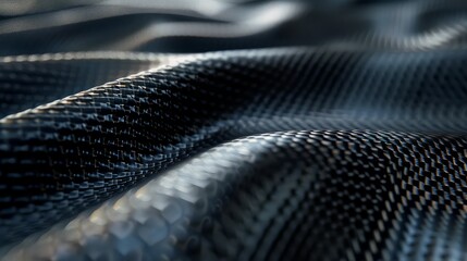 3D image of classic carbon fiber background texture. Close-up photo of carbon weaving.